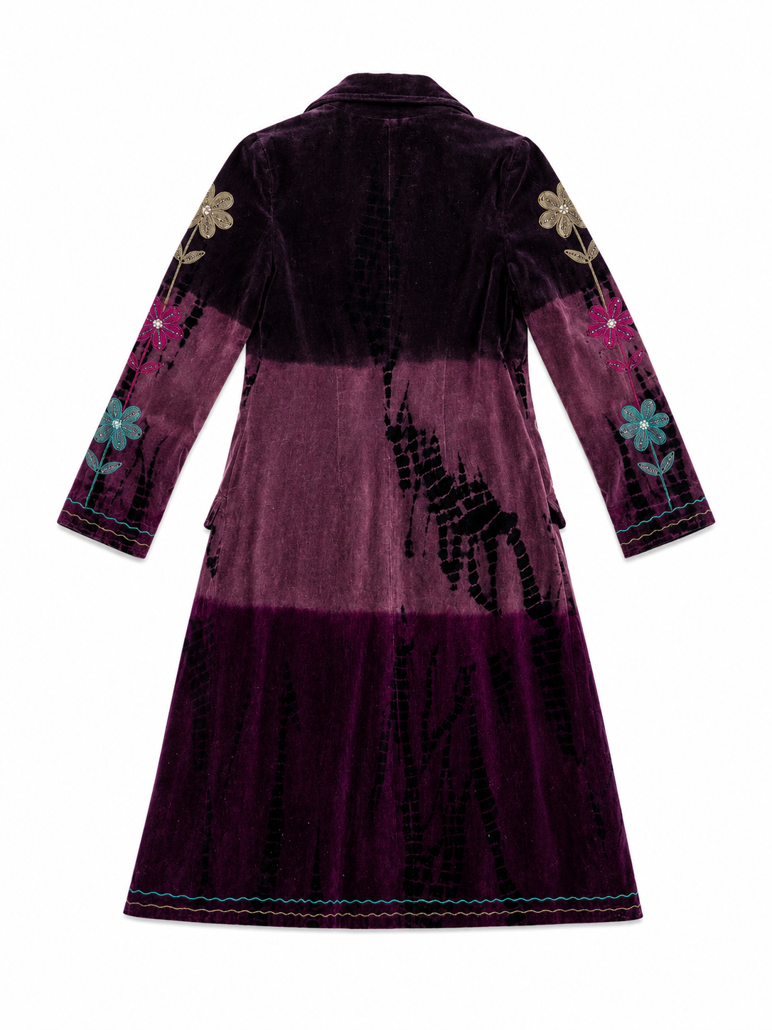 Stevie Velvet Tie Dye Trench