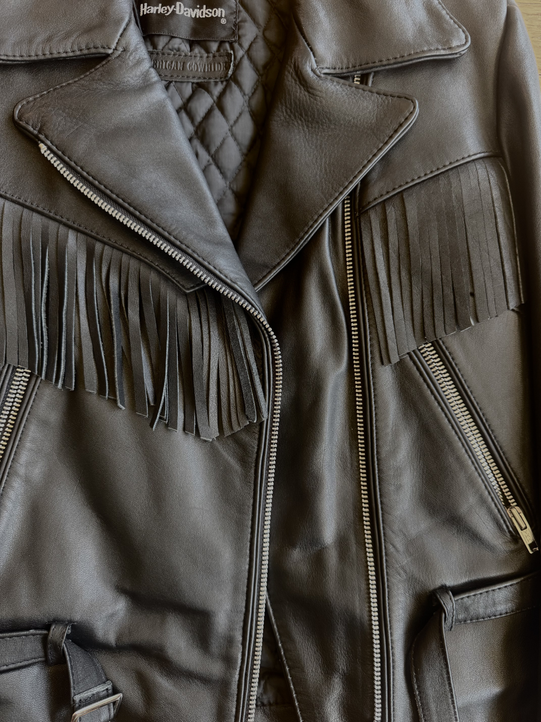 Harley Davidson Leather Fringe Jacket