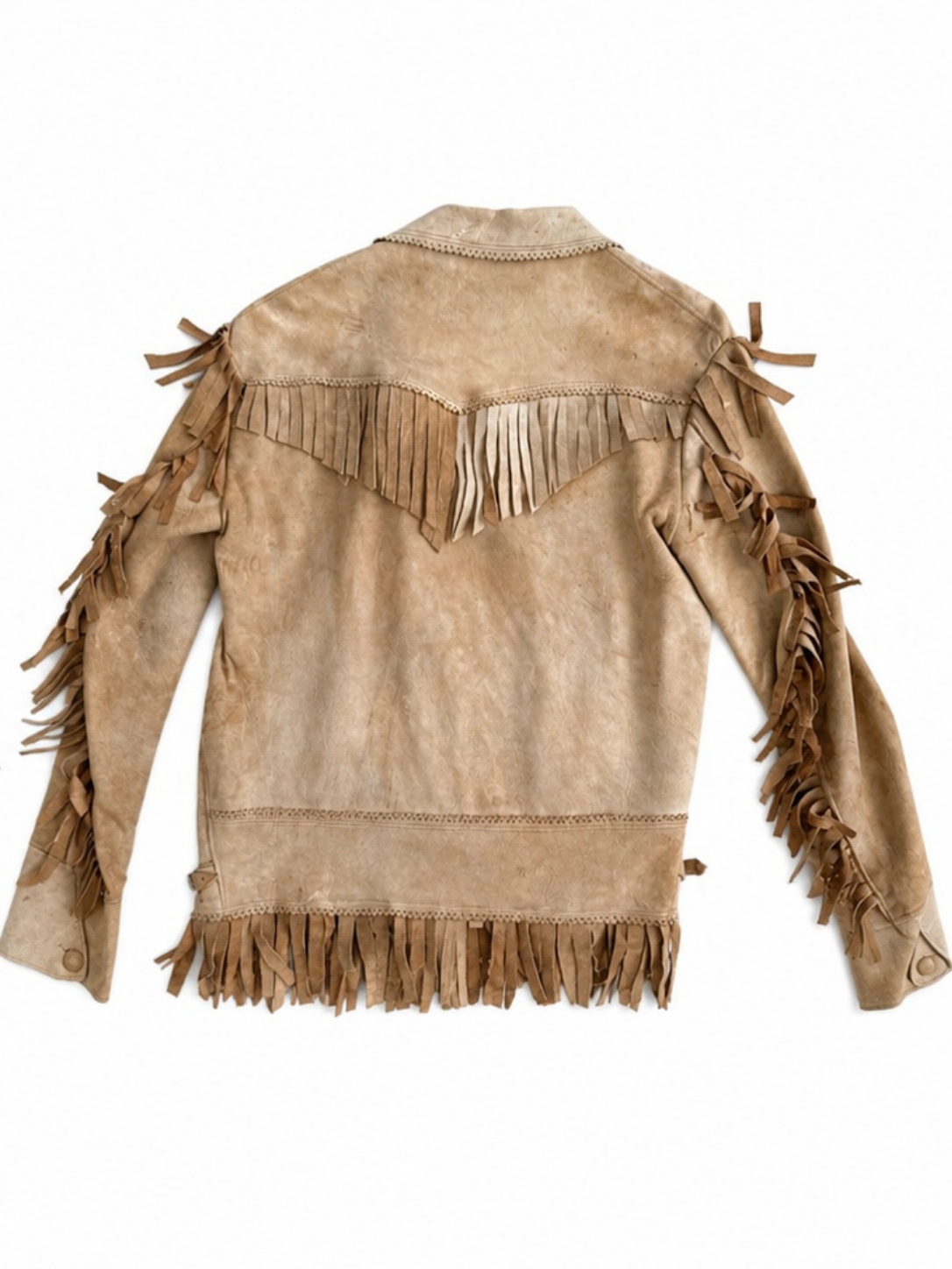Handmade Suede Fringe Leather Jacket
