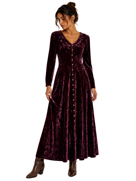 Your Gypsy Velvet Maxi Dress