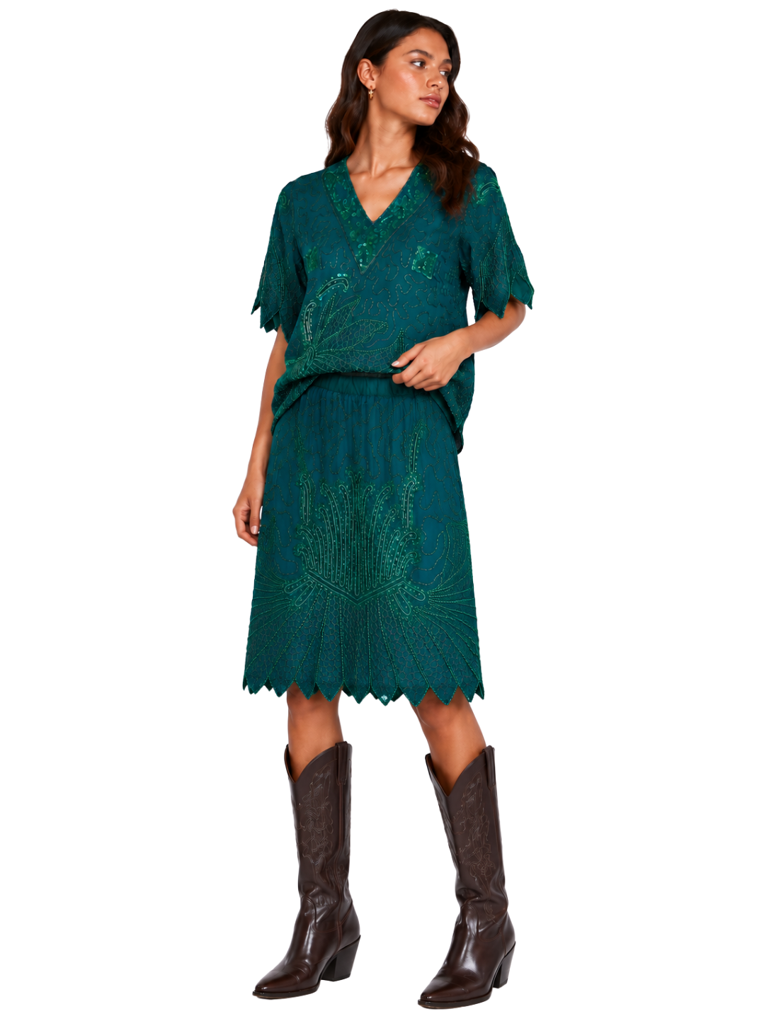 Emerald City Silk Beaded Set