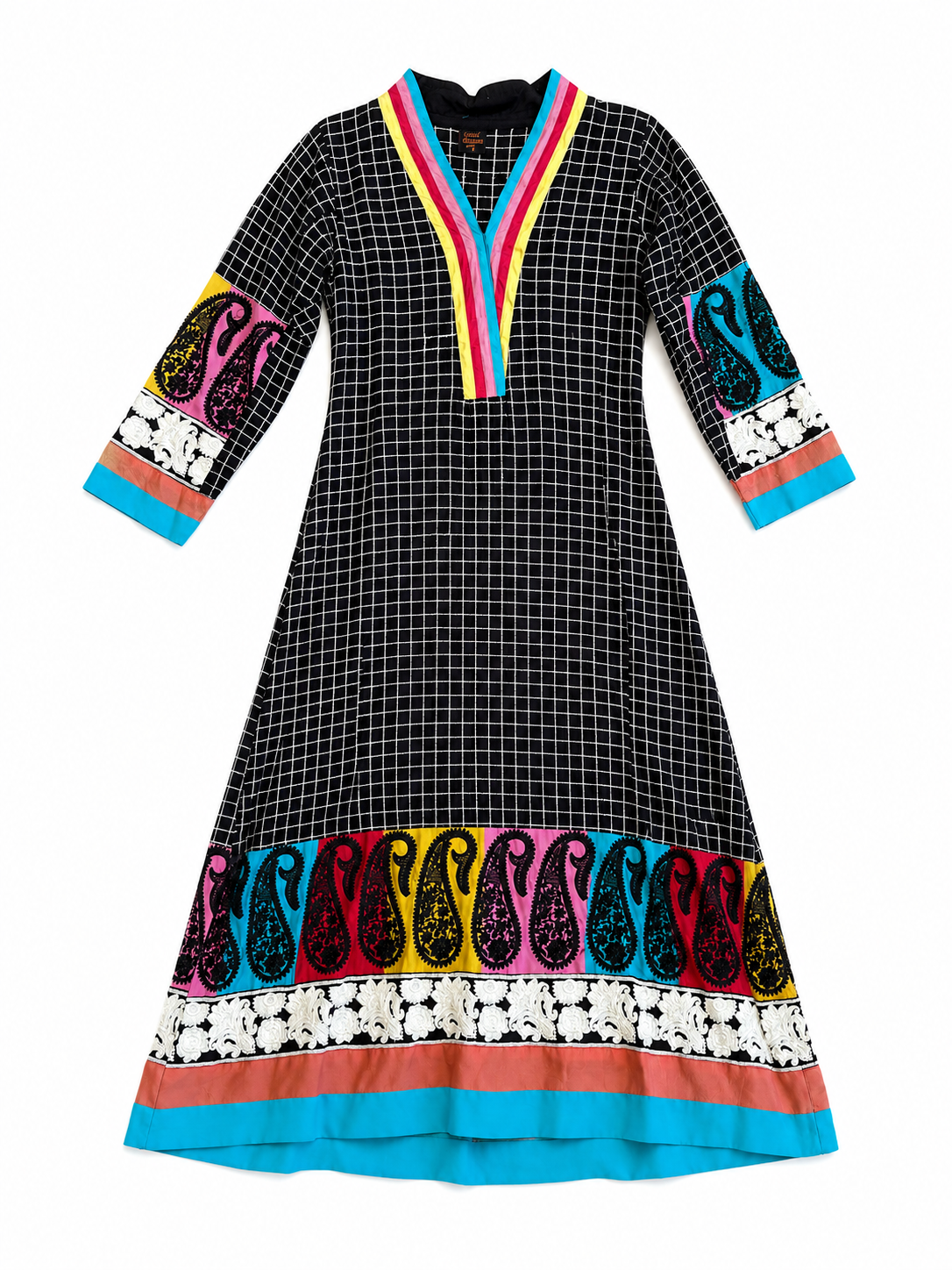 Rainbow Technicolor Maxi Dress