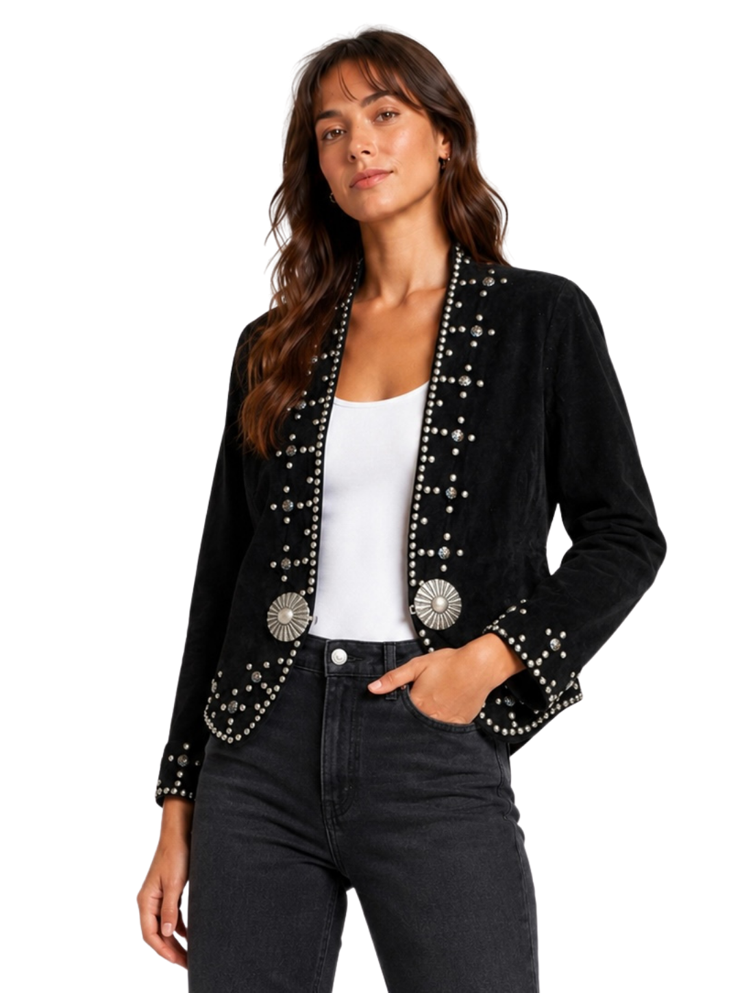 Double D Ranch Suede Concho Jacket