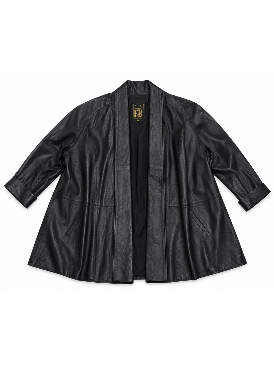 City Life Black Leather Swing Jacket