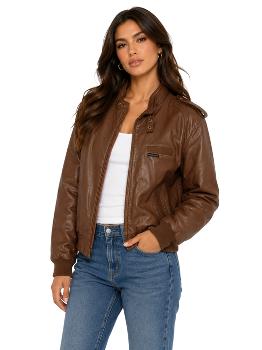 Classic Leather Bomber Jacket