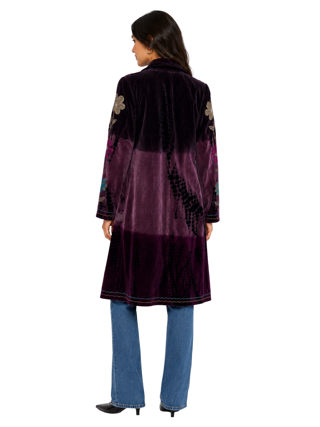 Stevie Velvet Tie Dye Trench