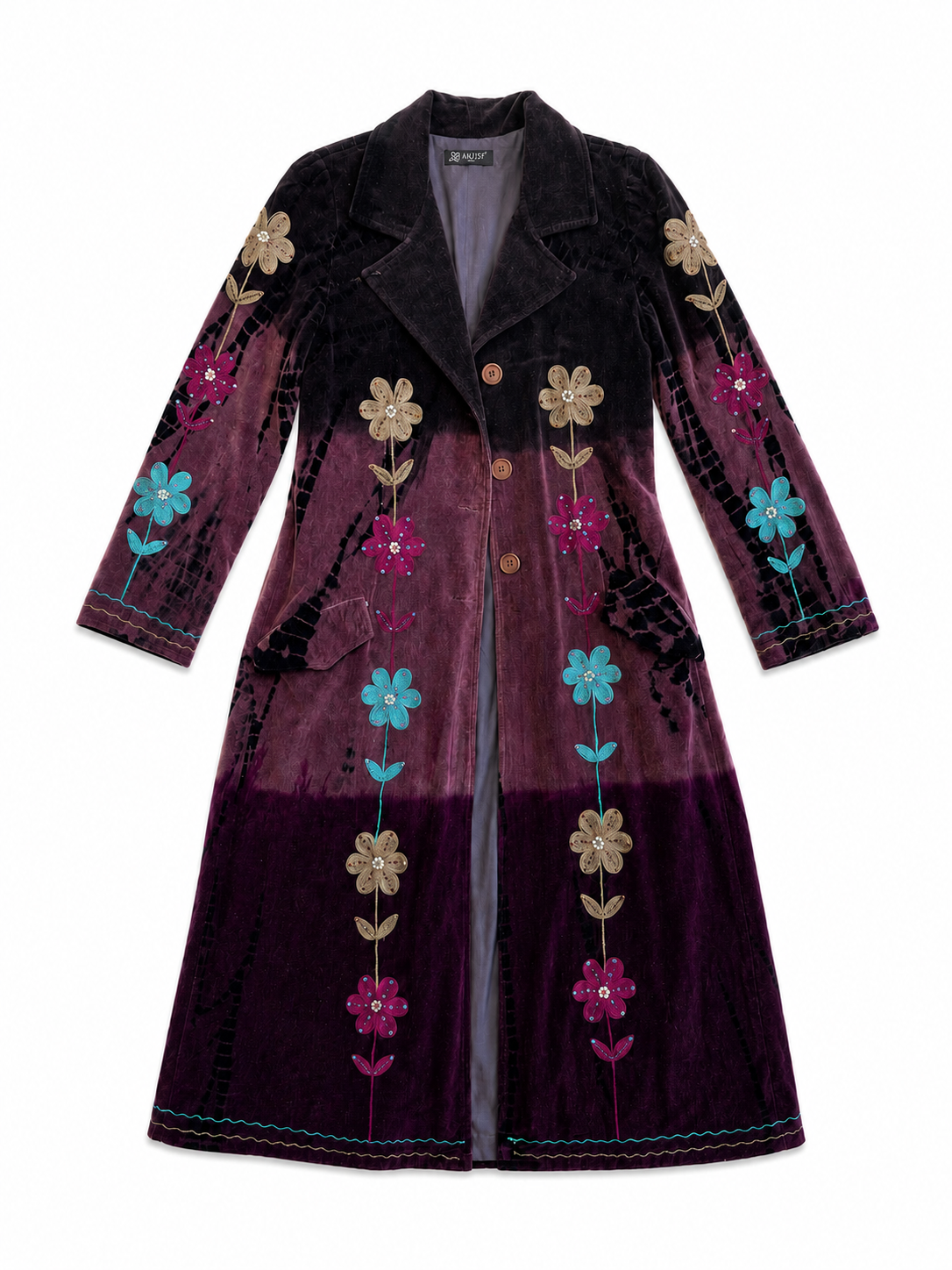 Stevie Velvet Tie Dye Trench
