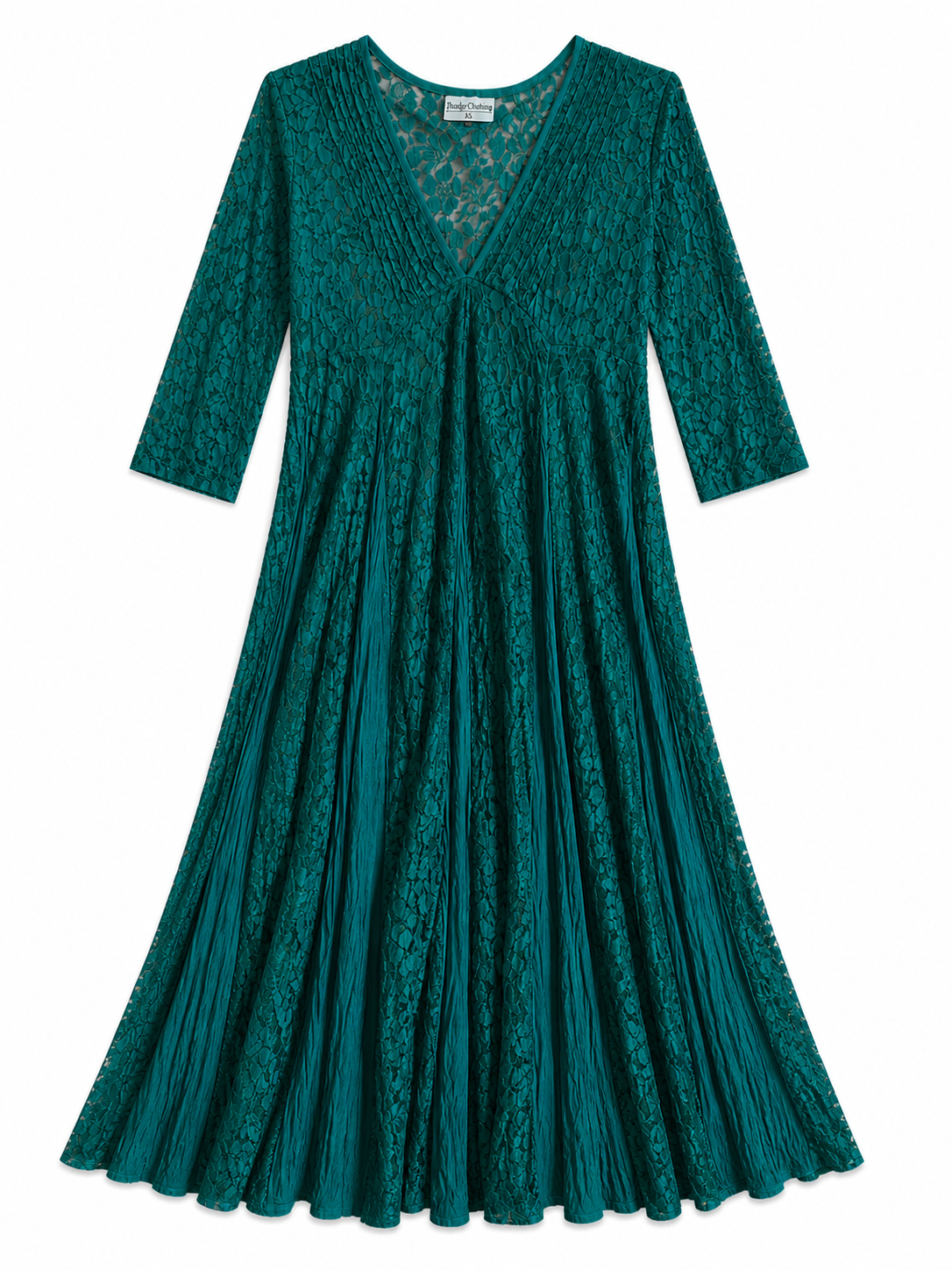 Emerald Bohemian Lace Maxi Dress