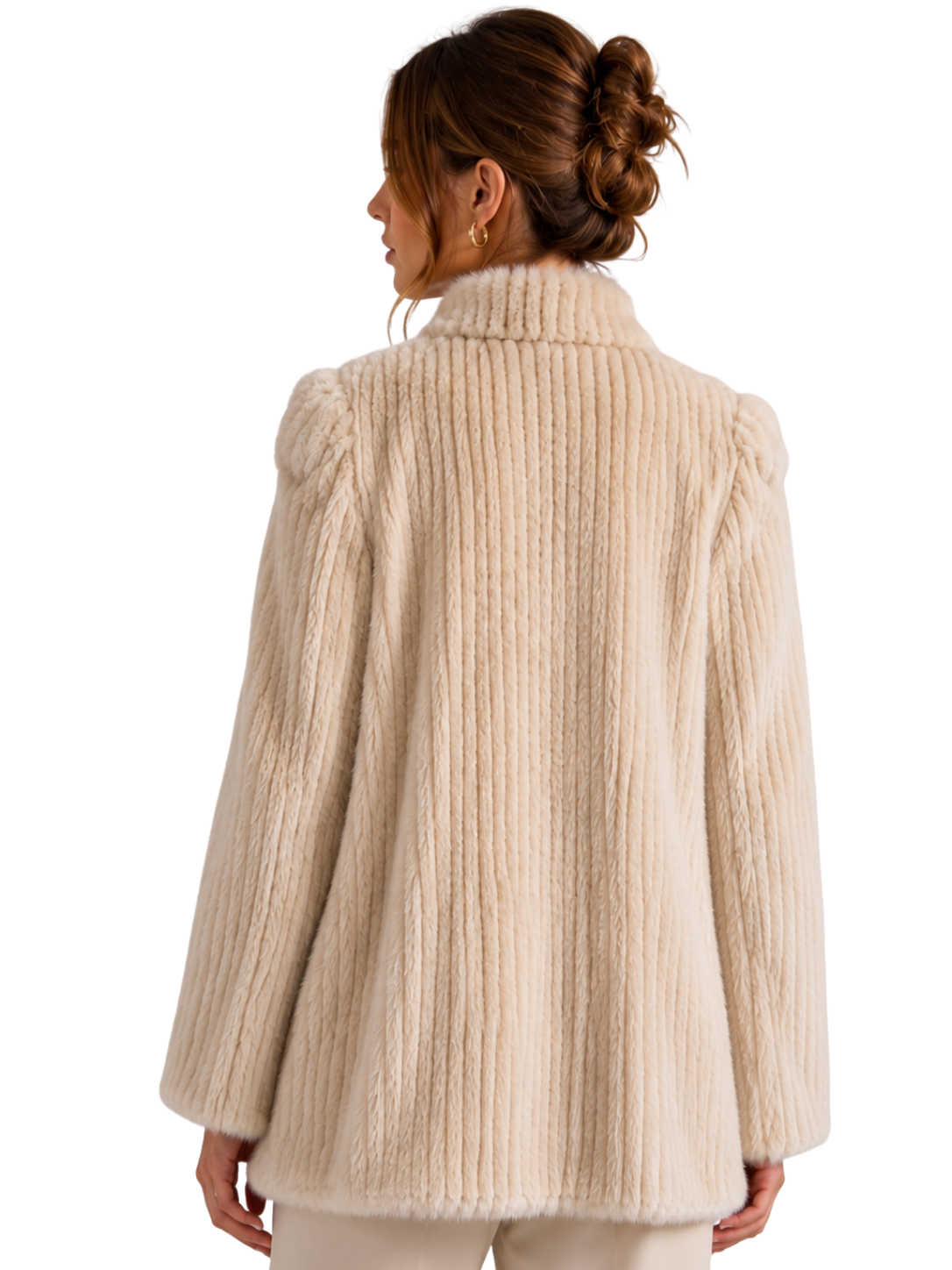 Mob Wife Cream Fur Jacket