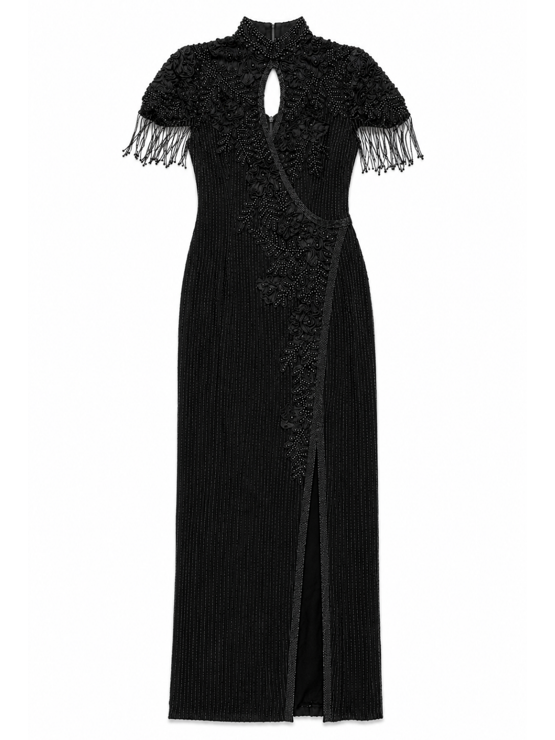 Black Beaded Gatsby Gown