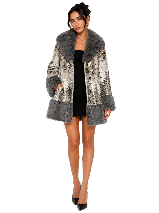 Wild Horses Vintage Fur Coat