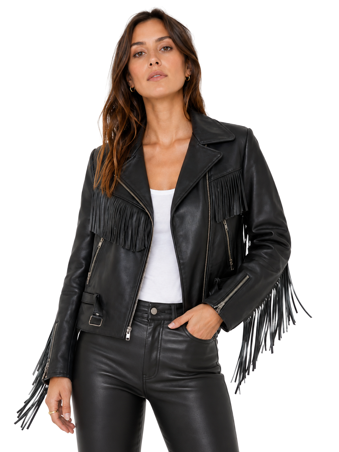 Harley Davidson Leather Fringe Jacket