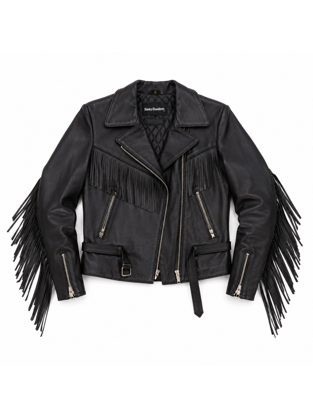 Harley Davidson Leather Fringe Jacket