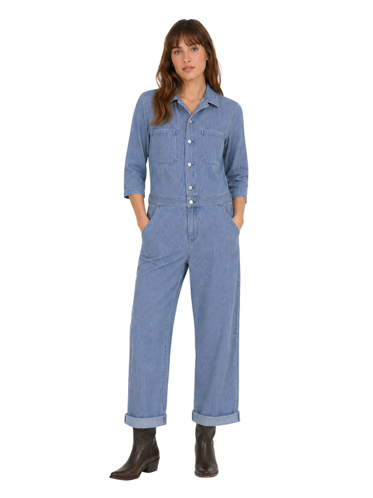 Denim Pinstripe Painter Suit