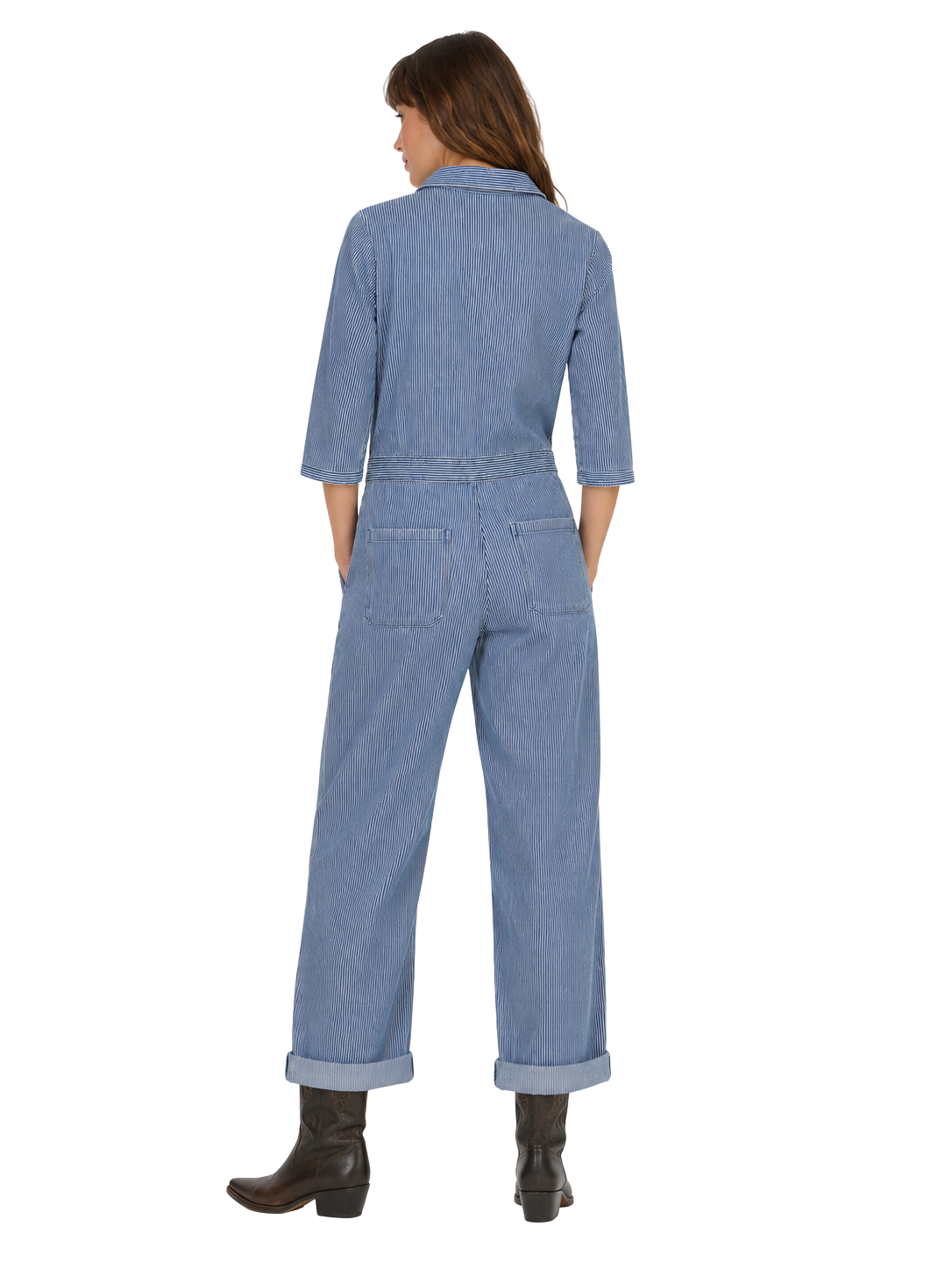 Denim Pinstripe Painter Suit