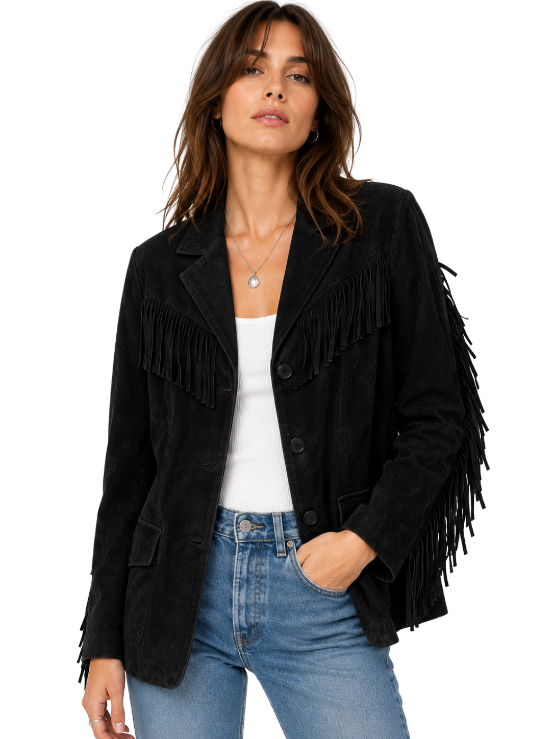 Cowpoke Crush Suede Fringe Blazer