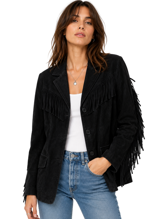 Cowpoke Crush Suede Fringe Blazer