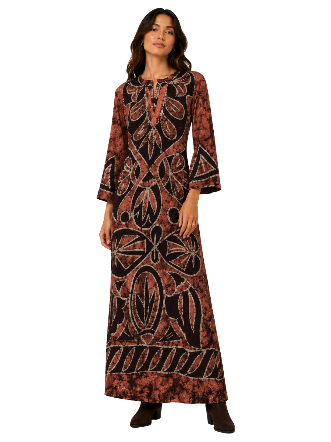 Sunset Paloma Silk Maxi Dress