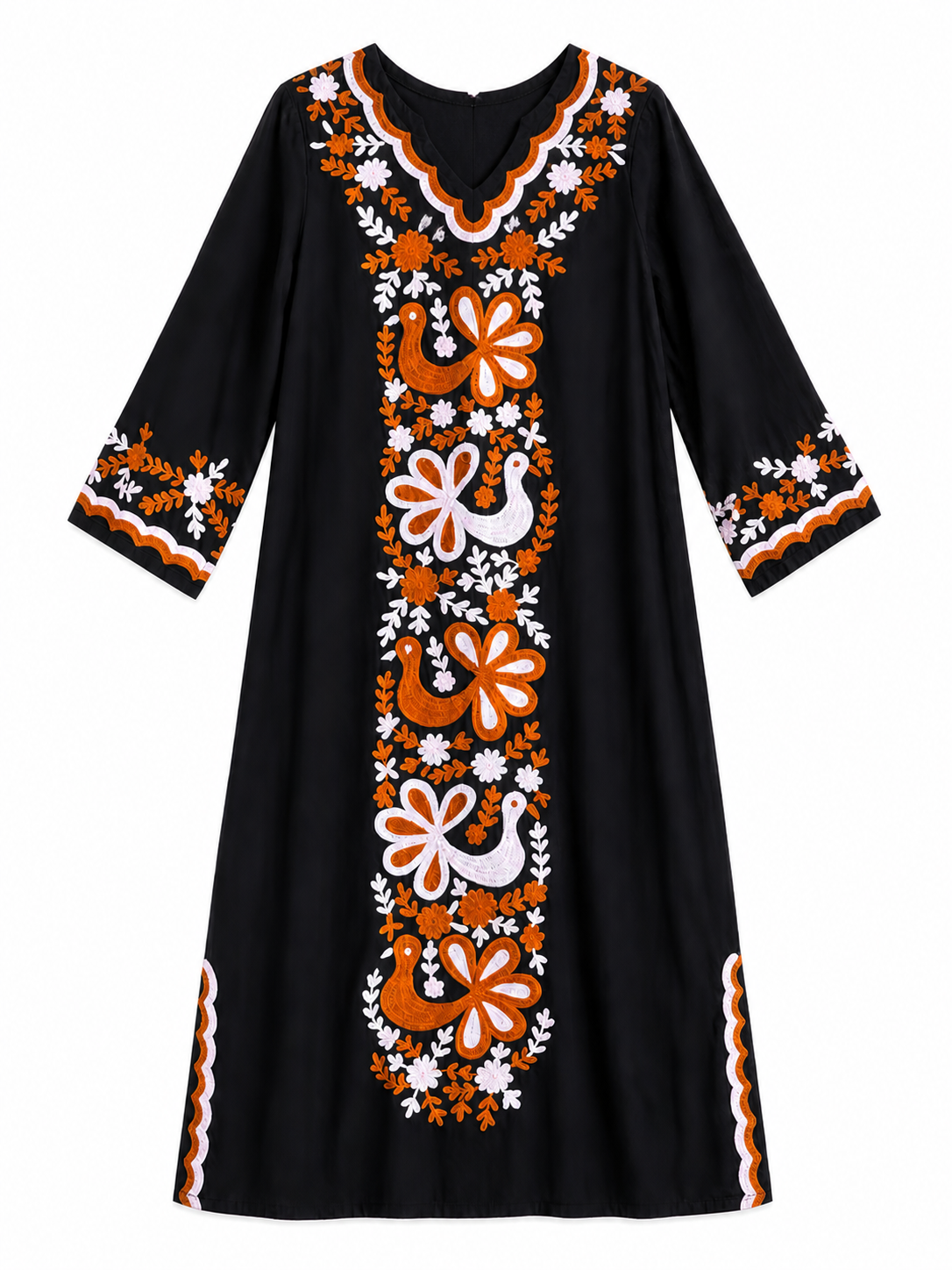 Oaxacan Embroidered Maxi Dress