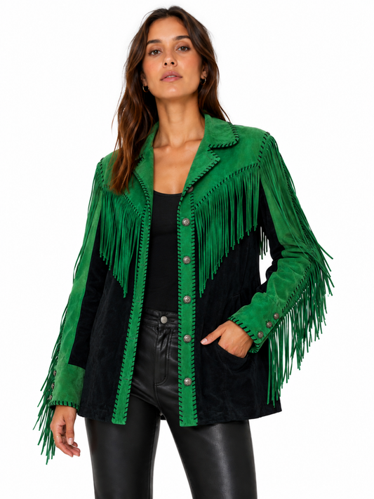 On The Road Again Leather Fringe Jacket