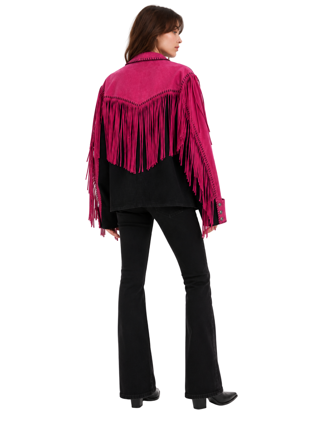 Paint it Red Suede Fringe Jacket
