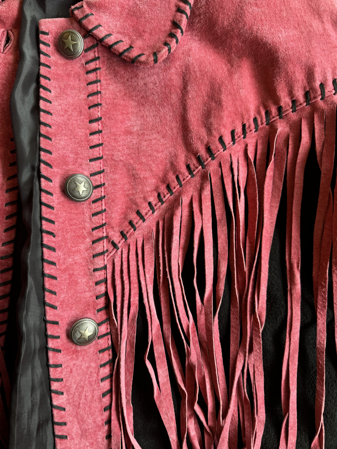 Paint it Red Suede Fringe Jacket
