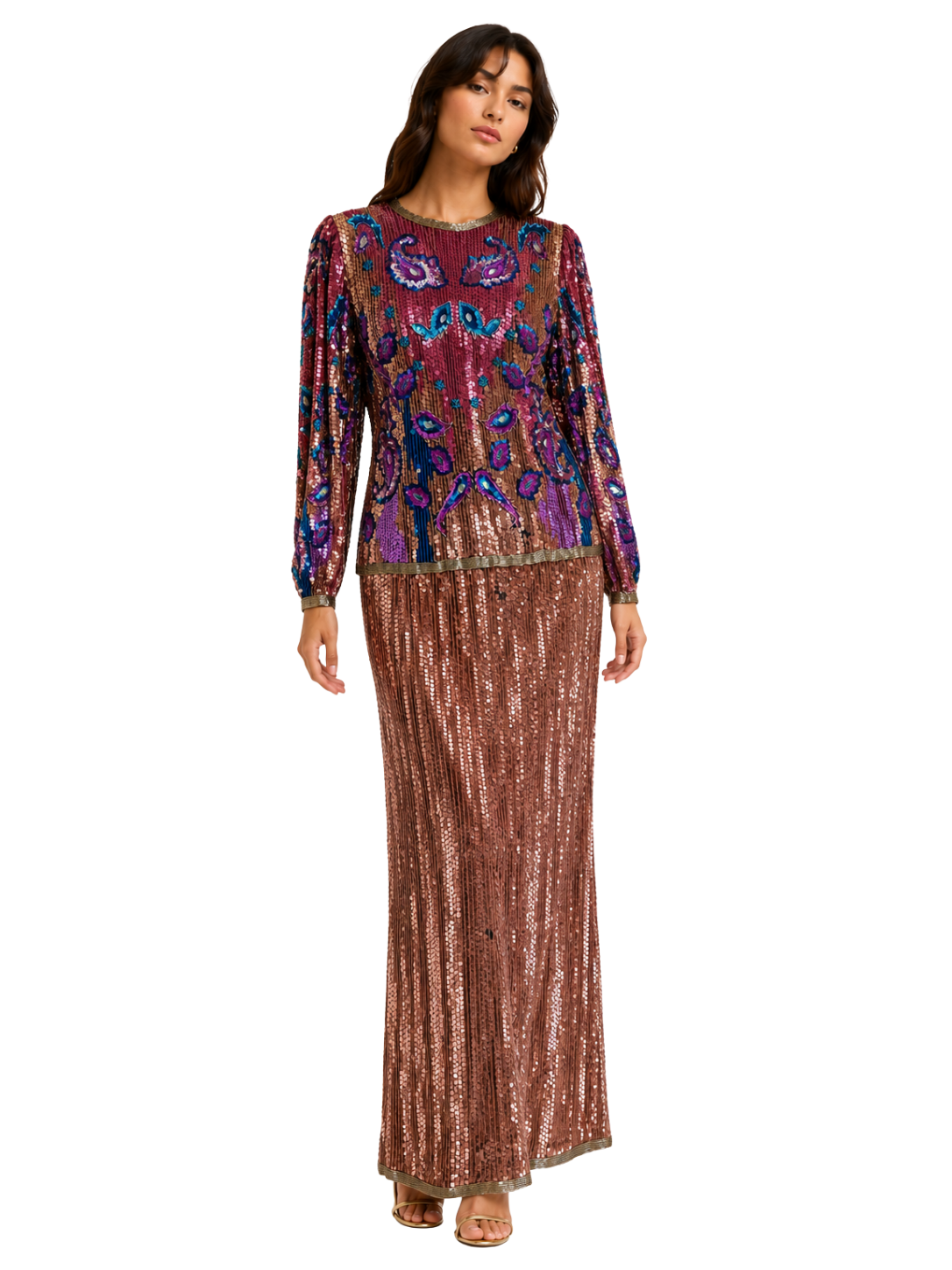 Gatsby Gown in Sequined Silk
