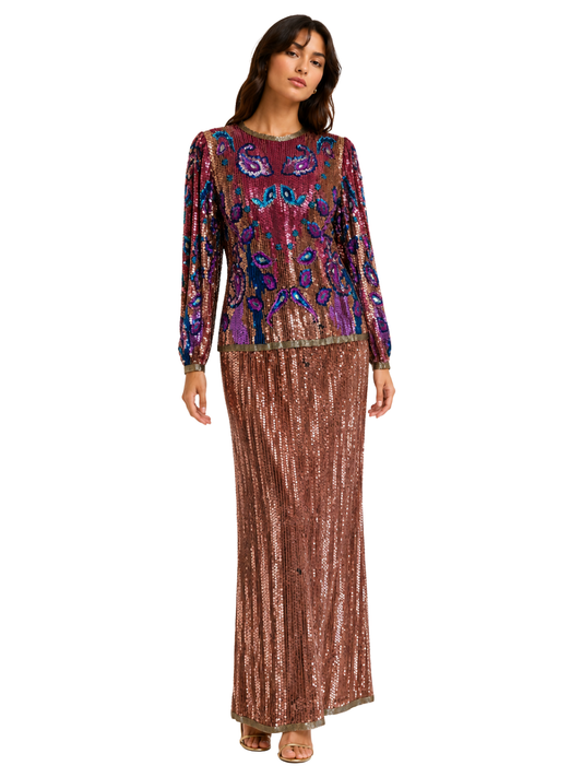 Gatsby Gown in Sequined Silk