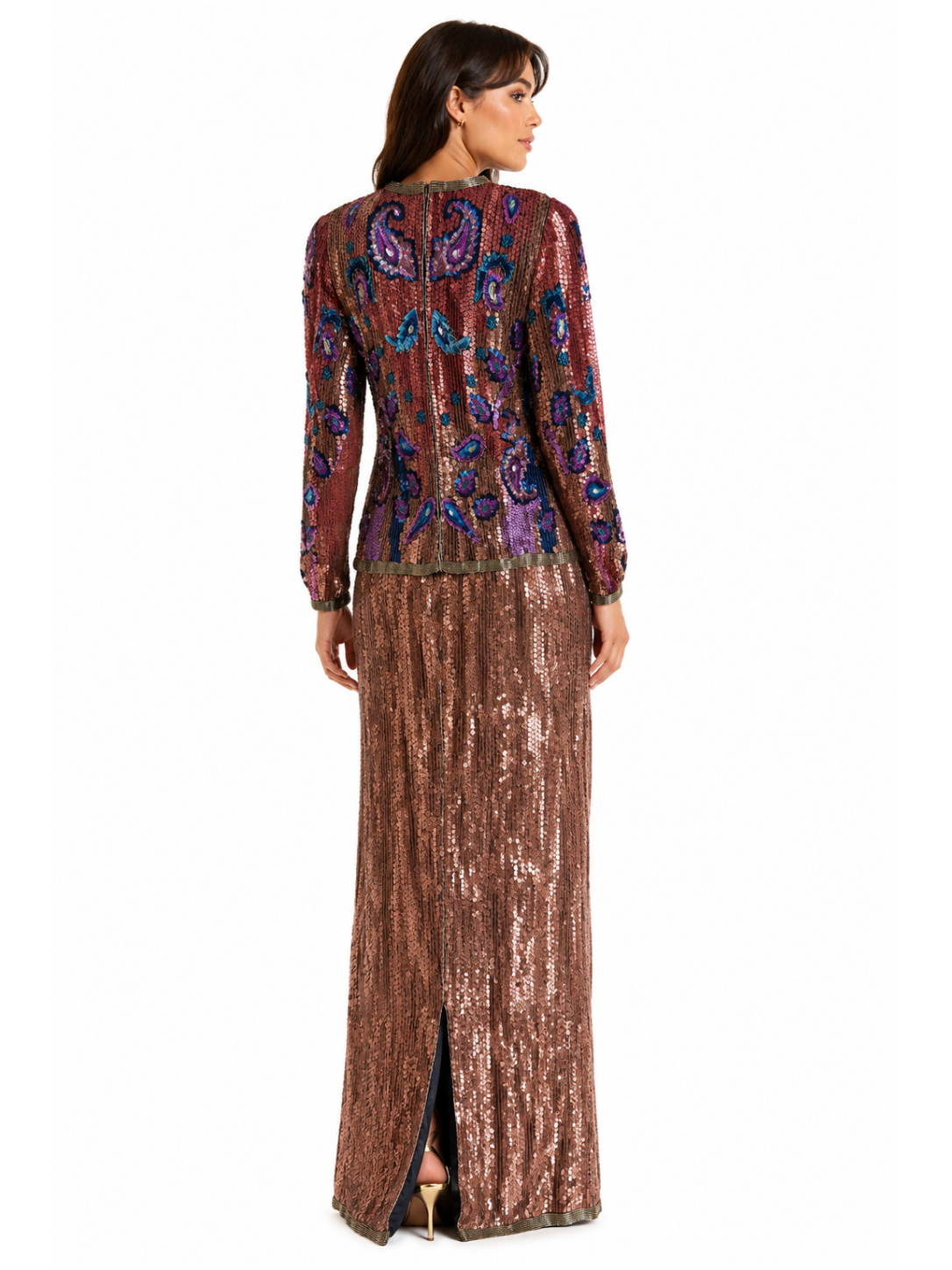 Gatsby Gown in Sequined Silk