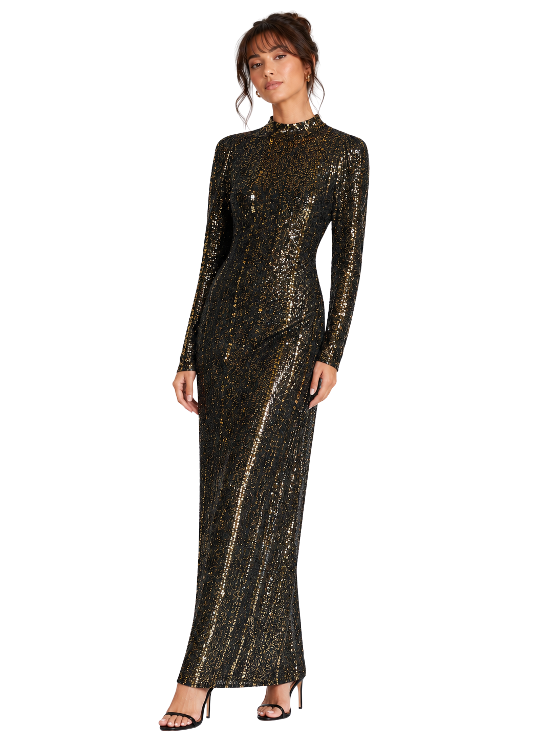 Glitzy Gold Sequin Gown