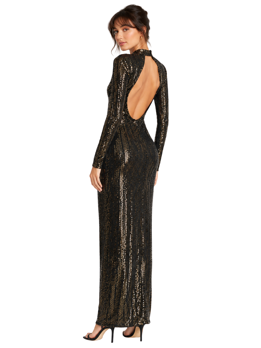 Glitzy Gold Sequin Gown