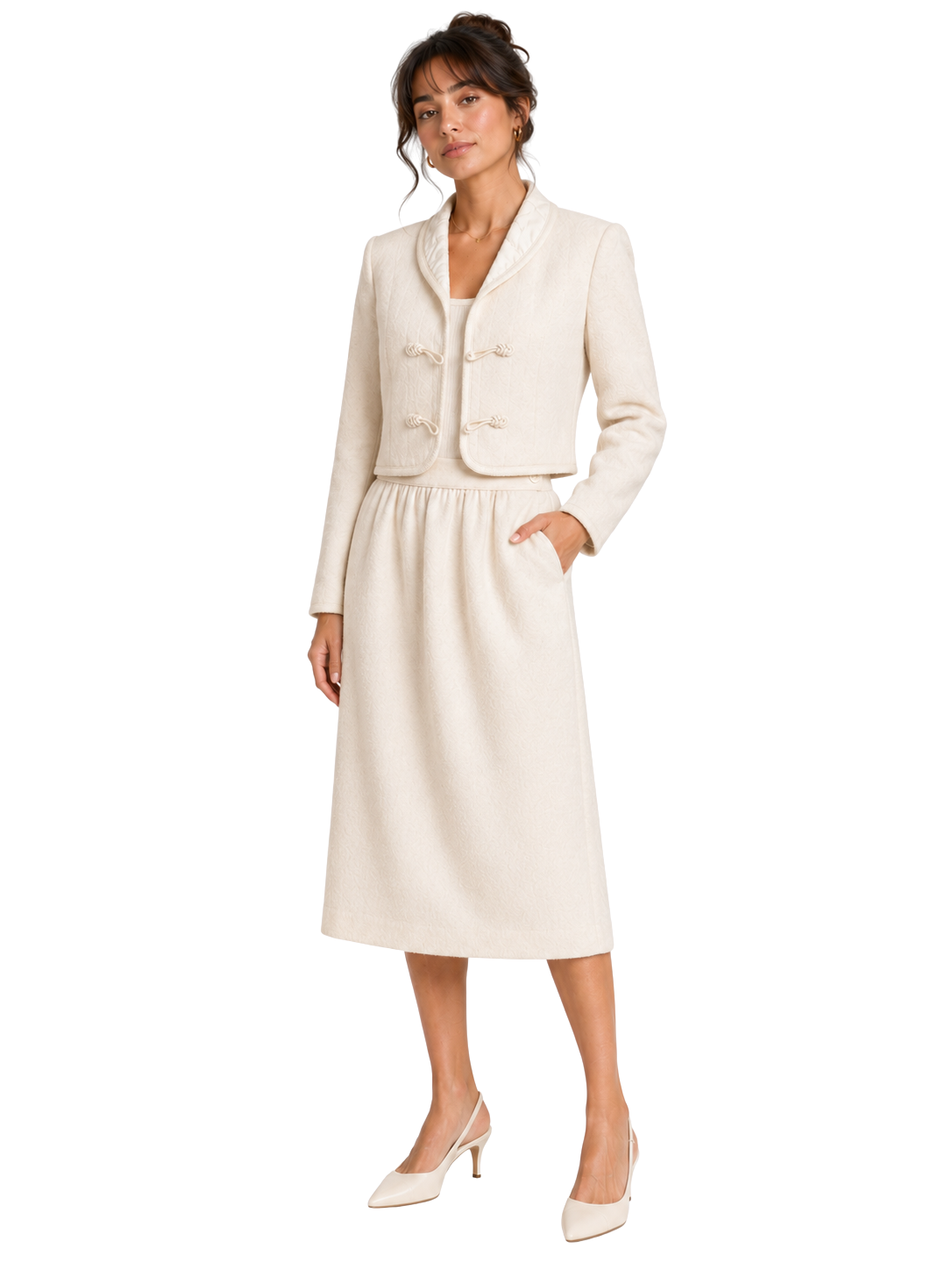 Tailor Made Cream Wool Set