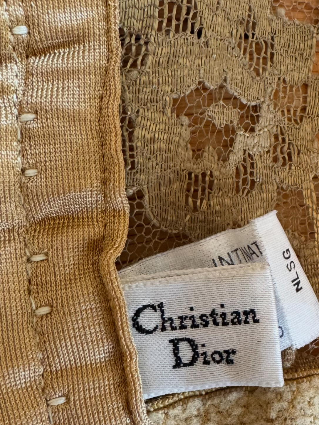Christian Dior Gold Corset Top
