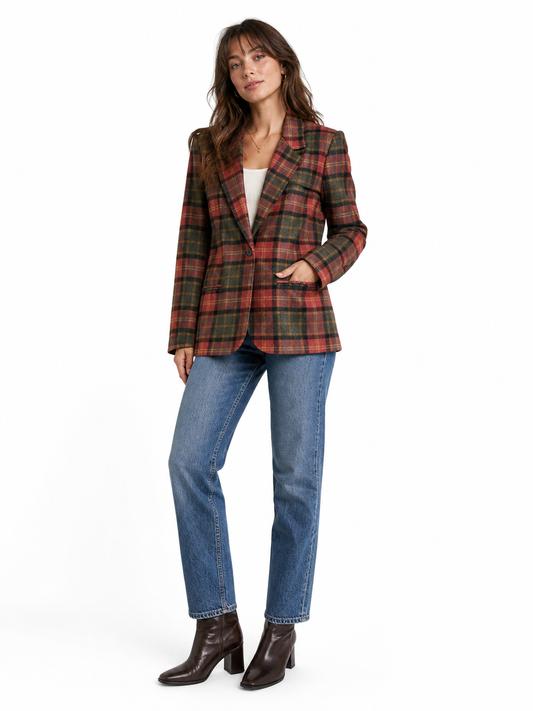 Essential Plaid Blazer