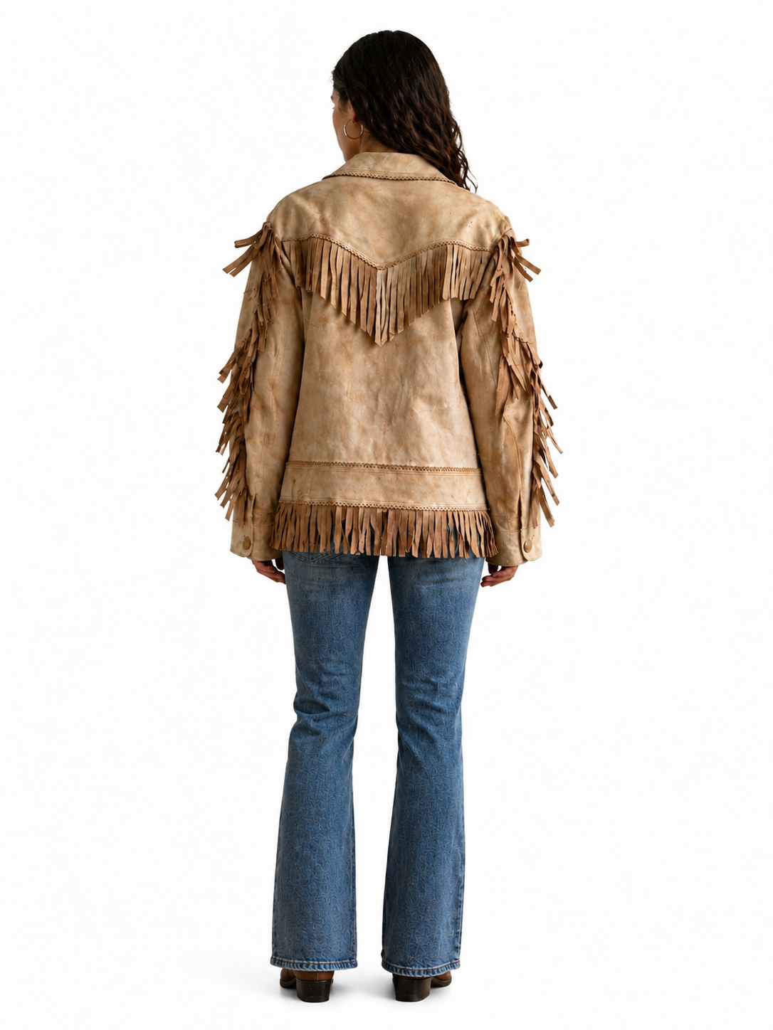 Handmade Suede Fringe Leather Jacket