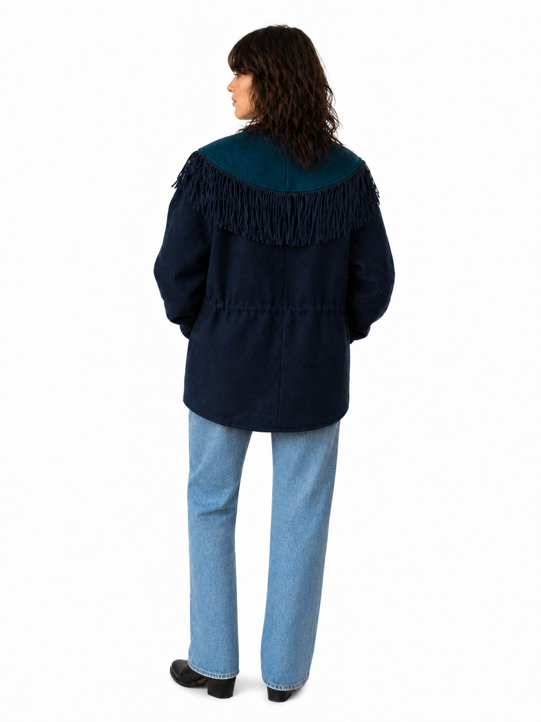 Western Wool Fringe Overcoat